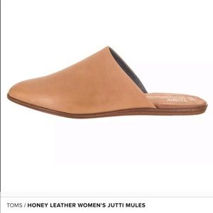 Toms Jutti honey leather slides